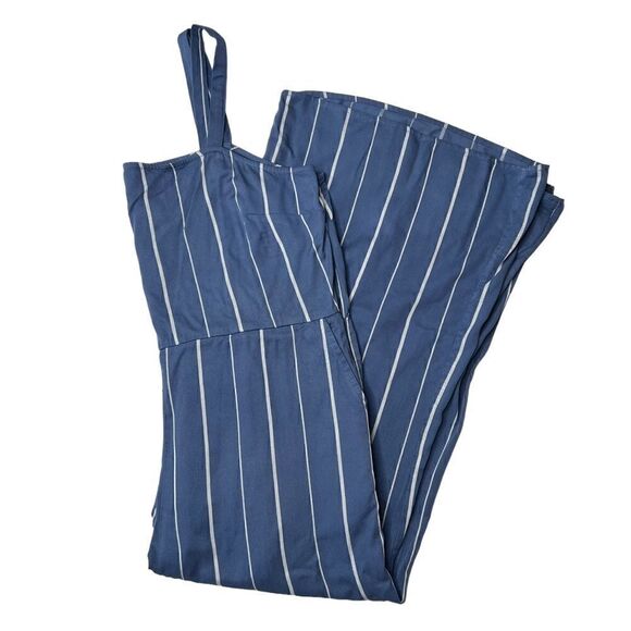 Gap Blue and White Striped Wide Leg Sleeveless Jumpsuit Size 16 NWT - Picture 4 of 9